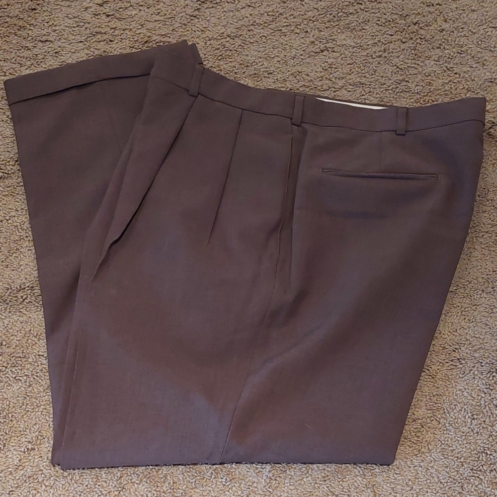 Men's Slates Size 38X30 Brown Dress Pants